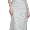 Elegant Flat Shoulder Slim Fit Evening Gown for Women Formal Toasting Banquet Long Dress