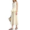 Women's Ruffle Sleeveless Top and Skirt Set 2025 Summer Holiday Dressy Outfits for Summer