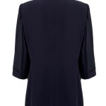 Women's Double Breasted Suit Blazer Summer 3/4 Sleeve Office Work Casual Jacket