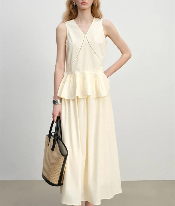Women's Ruffle Sleeveless Top and Skirt Set 2025 Summer Holiday Dressy Outfits for Summer