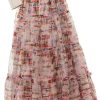 Elegant Women's Evening Gown - Cocktail Dress with Short Sleeves and Empire Waist for Parties and Special Occasions(Brown,Large)
