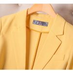 Women Spring Summer Wear Half Sleeve Jacket Office Single Breasted Thin Suit Blazer