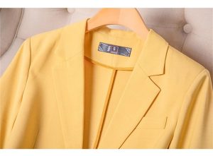 Women Spring Summer Wear Half Sleeve Jacket Office Single Breasted Thin Suit Blazer