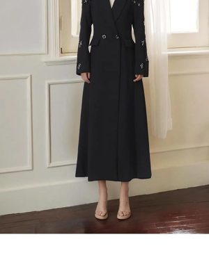 Women's Diamond Mini Dress - Lapel Long Sleeve Slimming Sexy