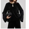 Plus Size Women's Velvet Set - Pullover Top & Wide Leg Pants Relaxed Comfort Fit