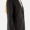 Women's IHKATE Casual Long Sleeve Lapel Collar Buttons Work Office Suit Blazer Jacket with Pockets