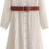 Solid Belt Button Long Sleeve Summer Maxi Dress Women Elegant Slim Straight Dress Office Work Business Long Dresses