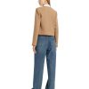 Wool Blend Tweed Blazers for Women Business Casual Knit Blazer Cropped Jacket for Women