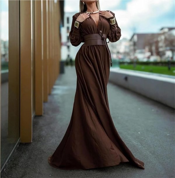 Elegant Women's Slit Floor-Length Wedding Guest Dress - Summer Party Dress for Women