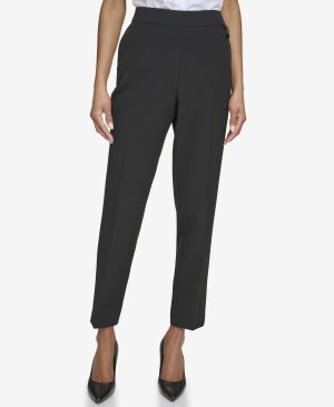 Women's Slim Fit Elastic Back Suit Pant