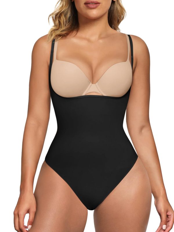 Open Bust Shapewear Tummy Control Bodysuits for Women Seamless Compression High Waisted Body Shaper