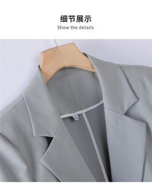 Women's Spring Summer Slim Half Sleeve Casual Jacket Lady Office Jacket Tops