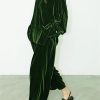 Women's Velvet Lounge Set - Oversized Tee & Nine-Inch Pants Trendy Plus Size Comfort Wear