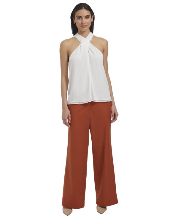 Women's Pleat Neck Sleeveless Cami