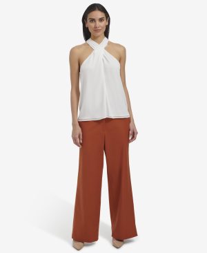 Women's Pleat Neck Sleeveless Cami