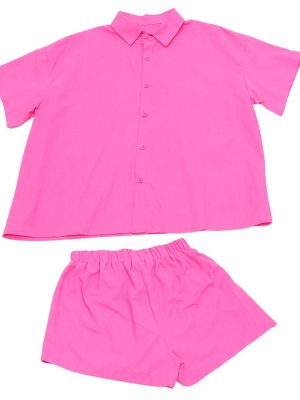 Elegant Women's Short Shirt Set Summer Vacation Shorts Suit Casual Outfit Set for Women