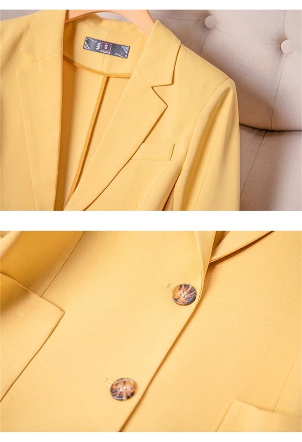 Women Spring Summer Wear Half Sleeve Jacket Office Single Breasted Thin Suit Blazer