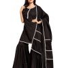 Indian Kurti for Womens With Palazzo Dupatta|| Rayon Lace Work Sarara Style Kurta Kurtis Tunic For Women