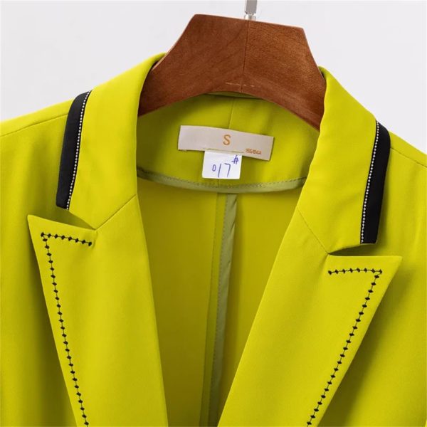 Women Spring Summer Temperament Half Sleeve Business Slim Blazer and Pants Office Ladies Work Wear Suits