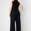 Plus Size Jumpsuits For Curvy Women Crew Neck Sleeveless Elegant Wide Leg Jumpsuits Dressy Casual Summer Outfits