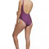 Luma High End V Wire Insert One Piece Women's Swimsuit Removable Soft Cups Fully Lined Metallic Lycra Fabric