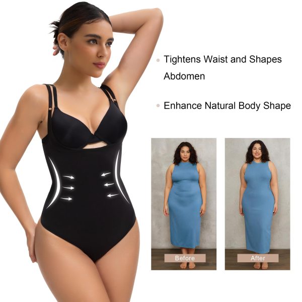 Open Bust Shapewear Tummy Control Bodysuits for Women Seamless Compression High Waisted Body Shaper
