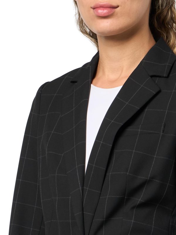 Women's Blazer with Leather Waist Belt