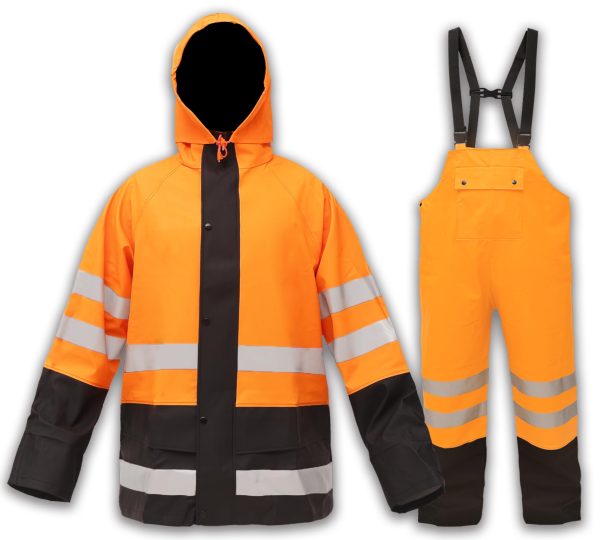 Waterproof Rain Suits for Men & Women, Hi-Vis Rain Jacket & Bib Overalls, Heavy Duty Rain Gear Outdoor Activities.