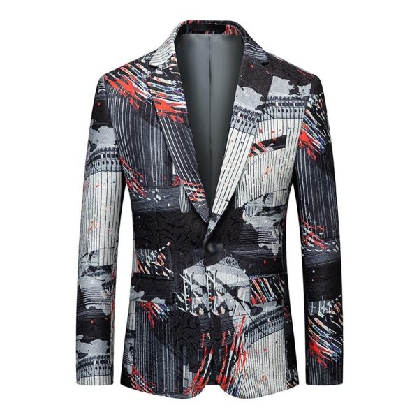 Men’s Spring Autumn Handmade Plaid Suit Casual Business, Stylish Lightweight Jacket for Work and Daily Wear
