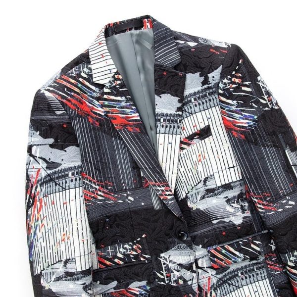 Men’s Spring Autumn Handmade Plaid Suit Casual Business, Stylish Lightweight Jacket for Work and Daily Wear