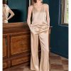Women's Silk Sleepwear - Mid Sleeve Mulberry Pajama Set Home Holiday Relaxation