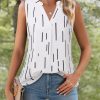 Women's Chiffon V Neck Sleeveless Blouse Tops Office Work Shirts