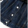 Women Blazer Denim Patchwork Fake Two Blazers And Jackets Color Matching Asymmetry Suit Coats