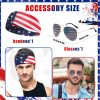 American Flag Coveralls for Unisex Bib Overalls Festival Jumpsuits Shorts Romper Summer Multi Side Pockets Cargo
