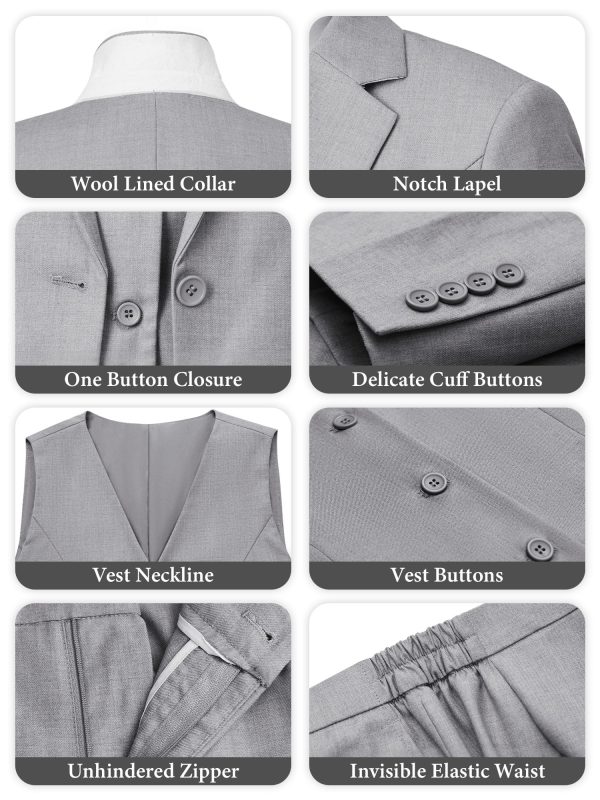 Women's 3 Piece Suit Lady Business Casual Office One Button Slim Fit Blazer Jacket Vest Pants Set
