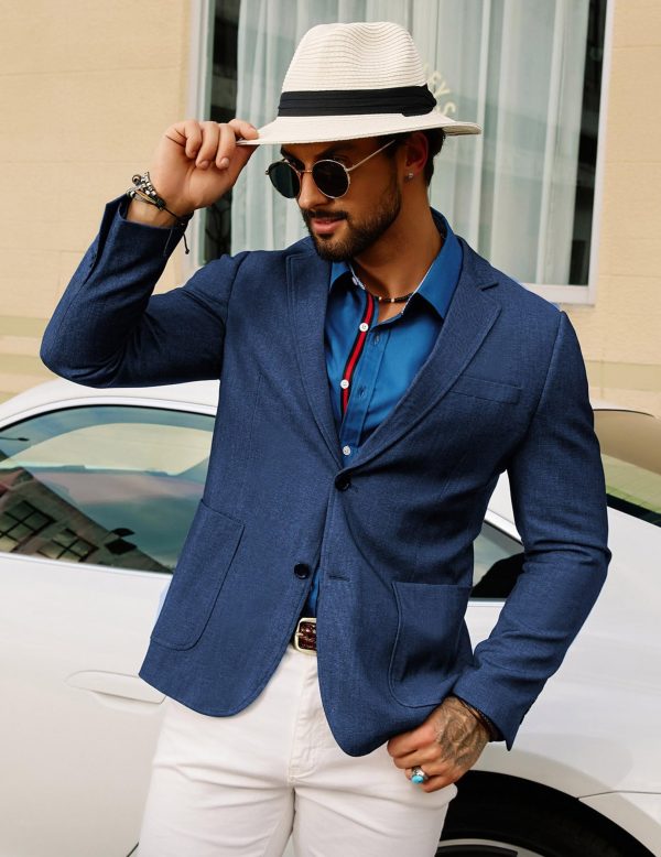 Men's Casual Blazer Suit Jackets 2 Button Lightweight Sport Coats
