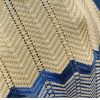 Women's Striped Knit Set - V-Neck Short Sleeve Top & Midi Skirt