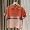 Women's Cotton Casual Set - Colorblock Knit Polo & Shorts