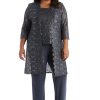 Women's Scallop Lace Duster Pant Set